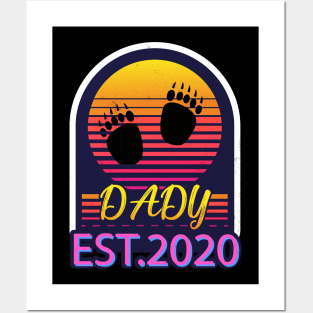 Father day promoted dady EST.2020 gift Posters and Art